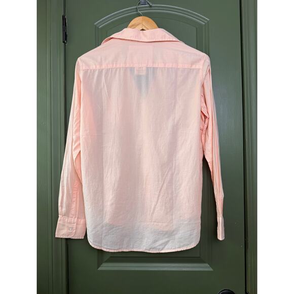 NEW Frank & Eileen EILEEN Cotton Relaxed Button Up Shirt Cantaloupe Orange XS - Picture 4 of 9